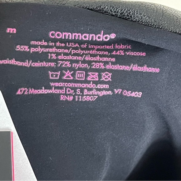 Commando Perfect Control Faux Leather Zip Leggings Size Medium NWT Black Control - Picture 15 of 15